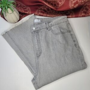LOFT Jeans Kick Crop Gray Size 14